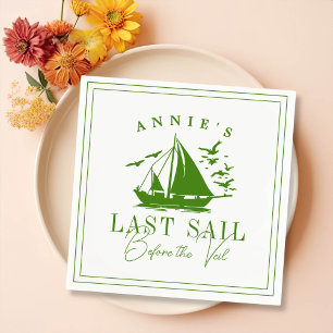 Last Sail Before the Veil Nautical Bachelorette Napkin