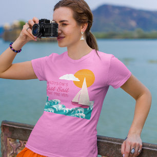 Last Sail Before the Veil Sailboat Bachelorette T-Shirt