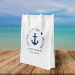 Last Sail Before The Veil Wedding Favours Bag<br><div class="desc">Last Sail Before The Veil Nautical Navy Blue Anchor Hearts Wedding Favour Bag,  Gift Bag</div>