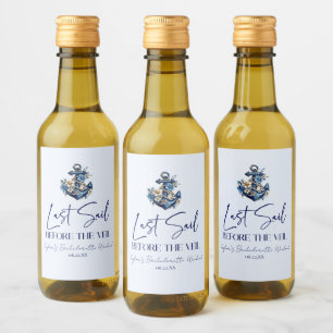 Last Sail Before Veil Bachelorette Weekend Party Wine Label