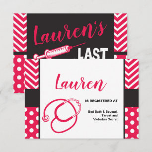 Last Shot Bridal Shower Insert Invitation