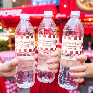 Last Slice Pizza Bachelorette favor Water Bottle Label