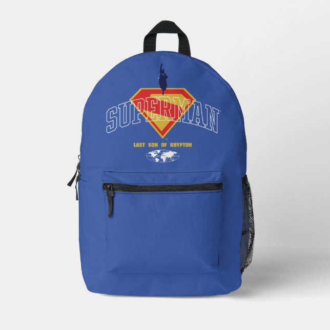 Last Son of Krypton Emblem Printed Backpack (Front)