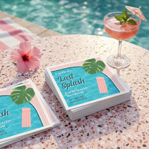 Last Splash Bachelorette Weekend Pool Party Napkin