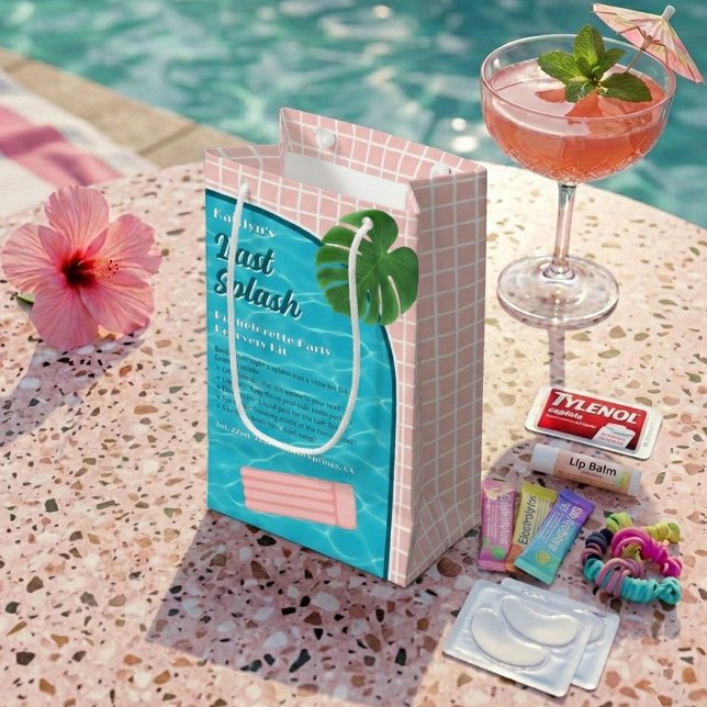 Last Splash Bachelorette Weekend Recovery Kit Small Gift Bag (Creator Uploaded)