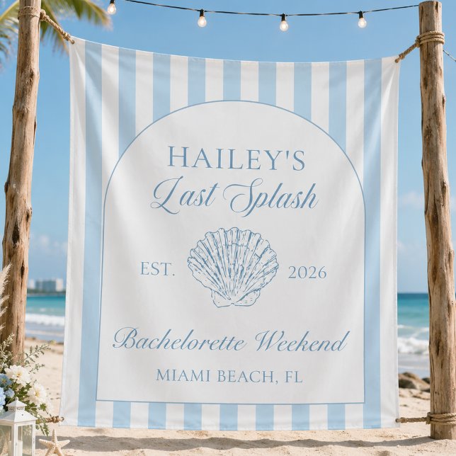 Last Splash Coast Blue Bachelorette Tapestry (Creator Uploaded)