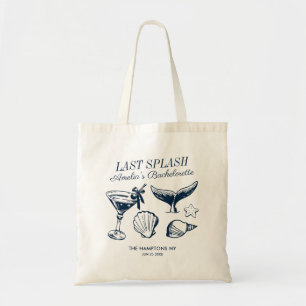 Last Splash Mermaid Pink Beach Bachelorette Party Tote Bag