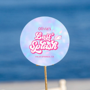 Last Splash Pool Bachelorette Classic Round Sticker