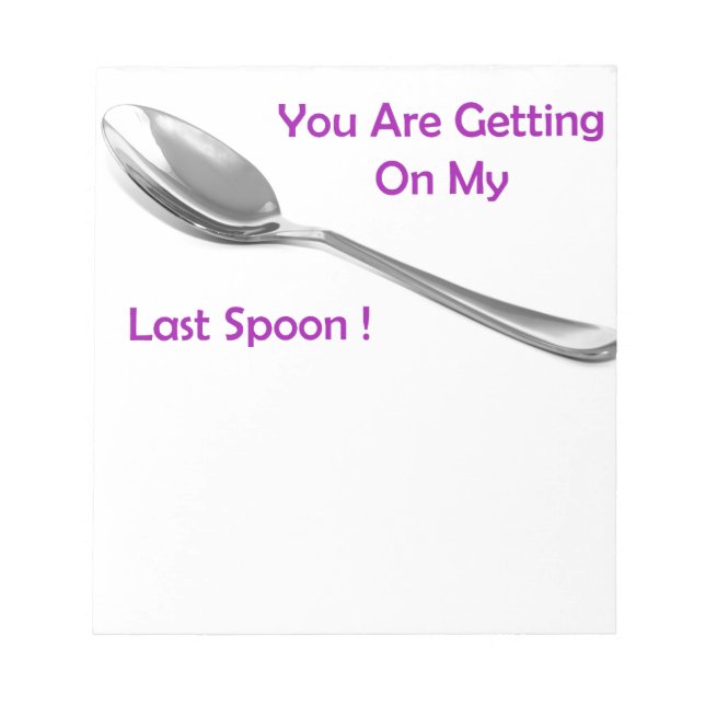 Last Spoon Notepad (Front)