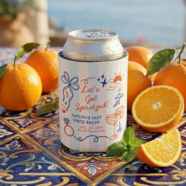 Last Spritz Amalfi Coast Bachelorette Party Can Cooler (Creator Uploaded)