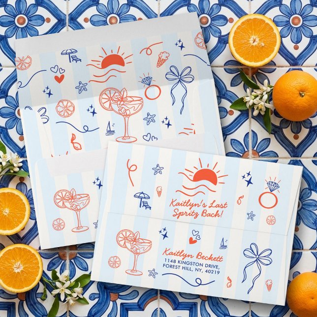 Last Spritz Amalfi Coast Bachelorette Party Envelope (Creator Uploaded)