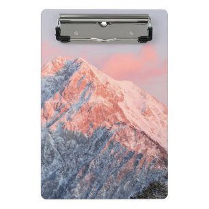 Last sun light on mountain Storžič, Slovenia Mini Clipboard