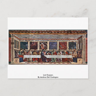 Last Supper, By Andrea Del Castagno Postcard