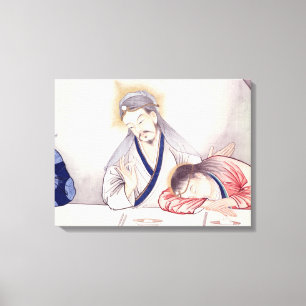 Last Supper, Christ and St John Canvas Print