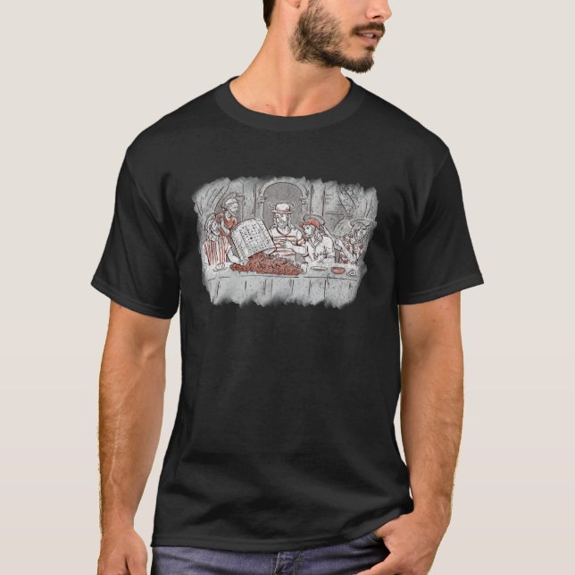 Last Supper Crab Boil Crawfish  Jesus Christian Go T-Shirt (Front)
