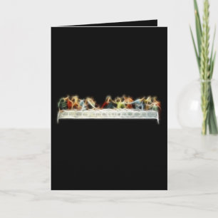 Last Supper da Vinci Jesus Fractal Painting Holiday Card