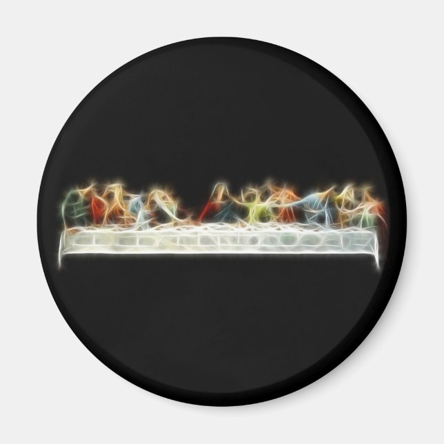 Last Supper da Vinci Jesus Fractal Painting Magnet (Front)