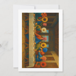 Last Supper Floral Holiday Card