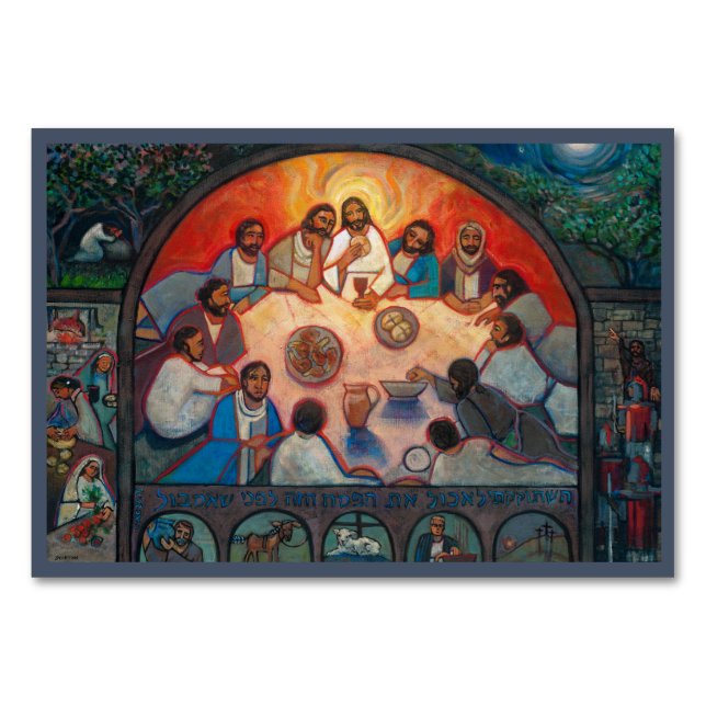 Last Supper, Luke 22, Prayer Card for Holy Week (Front)