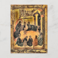 Last Supper Orthodox Christian Icon Postcard