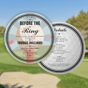 Last Swing Bachelor Golf Weekend Party Invitation