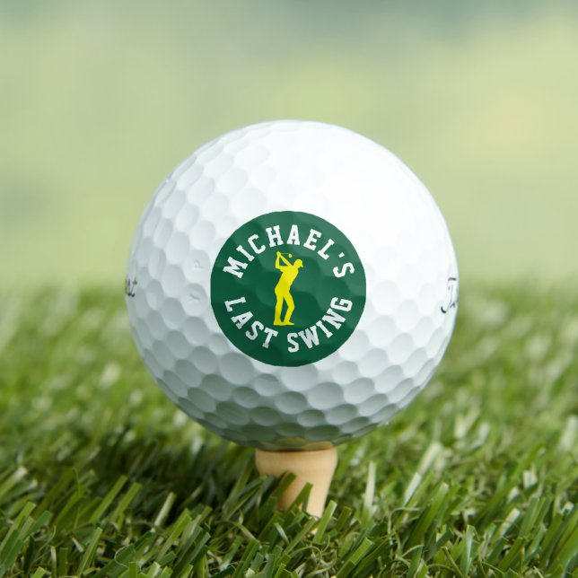 Last Swing Bachelor Party Custom Golf Balls (Insitu Tee)
