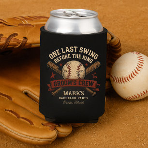 Last Swing Baseball Bachelor Party Can Cooler