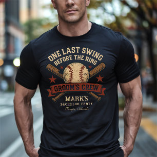 Last Swing Baseball Bachelor Party T-Shirt