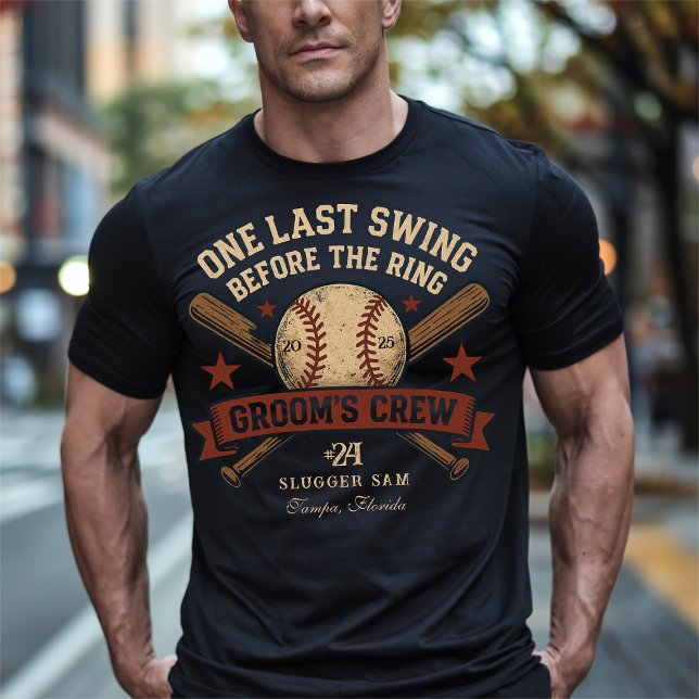 Last Swing Baseball Bachelor Party T-Shirt (Creator Uploaded)