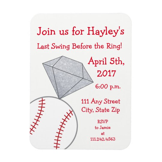 Last Swing Before Ring Bachelorette Invite Magnet