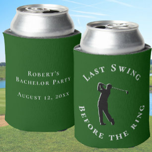 Last Swing Before The Ring Bachelor Party Favour Can Cooler