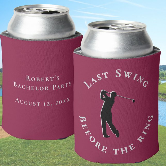Last Swing Before The Ring Bachelor Party Favour Can Cooler (Creator Uploaded)