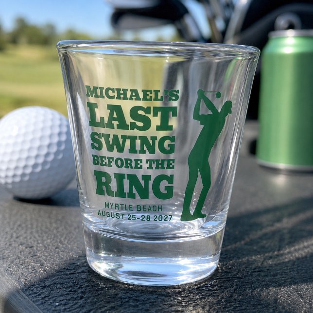 Last Swing Before the Ring Bachelor Shot Glass (Creator Uploaded)