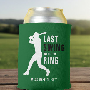 Last Swing Before the Ring Baseball Bachelor Party Can Cooler