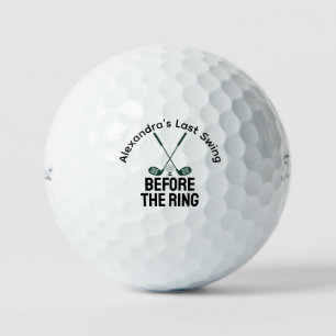 Last Swing Before The Ring Bridal Shower Golf Balls