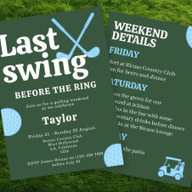 Last Swing Before The Ring Golf Bachelor
