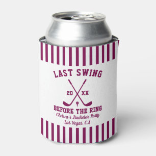 Last Swing Before The Ring Golf Bachelor Party Can Cooler