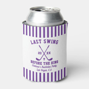 Last Swing Before The Ring Golf Bachelor Party Can Cooler