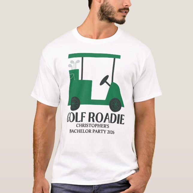 Last Swing Before The Ring Golf Bachelor Party T-Shirt (Front)