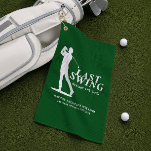 Last Swing Before the Ring Golf Bachelor Towel