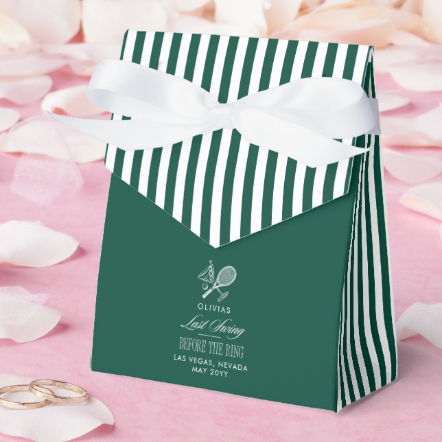 Last Swing Before the Ring green bachelorette Favour Box (Wedding)