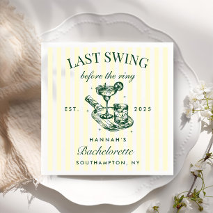 Last Swing Before The Ring Pickleball Bach Weekend Napkin