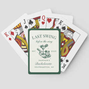 Last Swing Before The Ring Pickleball Bach Weekend Playing Cards