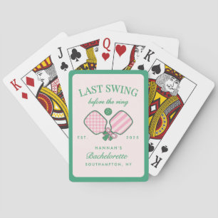 Last Swing Before The Ring Pickleball Bach Weekend Playing Cards