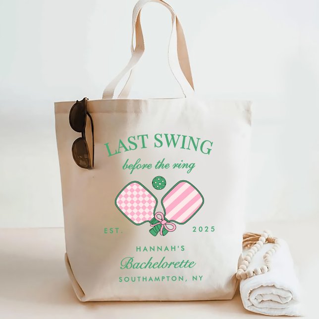 Last Swing Before The Ring Pickleball Bach Weekend Tote Bag (Creator Uploaded)