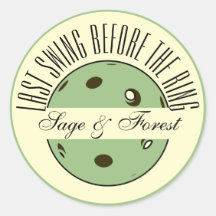 Last Swing Before the Ring Pickleball Wedding Sage