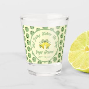 Last Swing Before the Ring Sage & Cream Pickleball Shot Glass