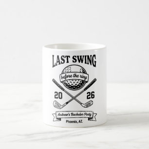 Last Swing Before The Ring Shirt Funny Golf Coffee Mug