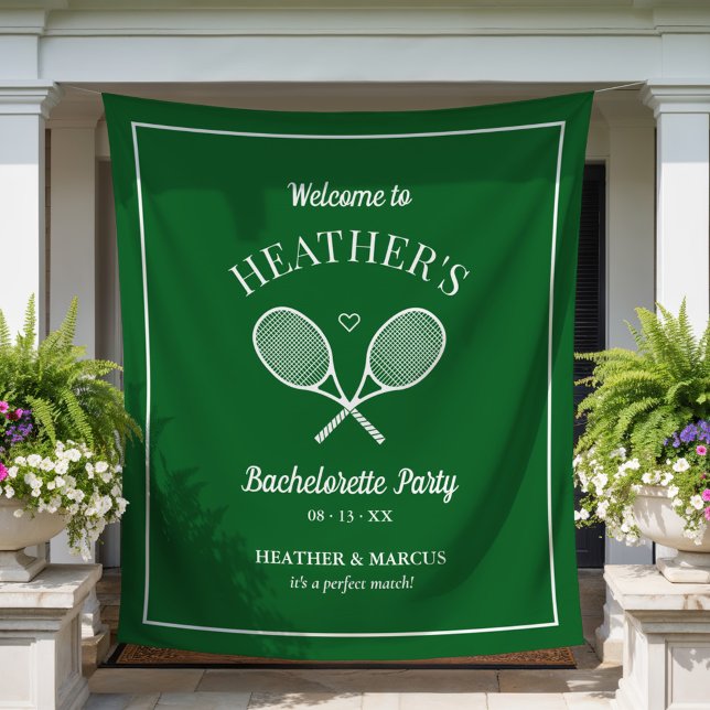 Last Swing Before the Ring Tennis Bachelorette Tapestry (Creator Uploaded)