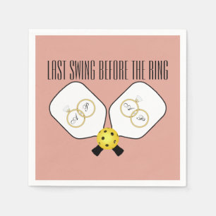 Last Swing Before the Ring Wedding Pickleball Napkin